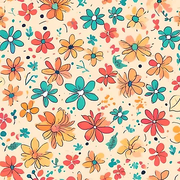 Artwork thumbnail, Small Flower Pattern by RiawsShop