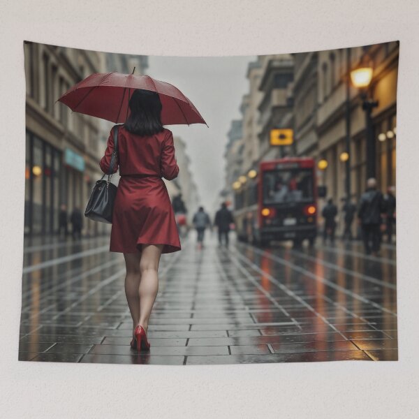 Item preview, woman in the rain designed and sold by piakestore.