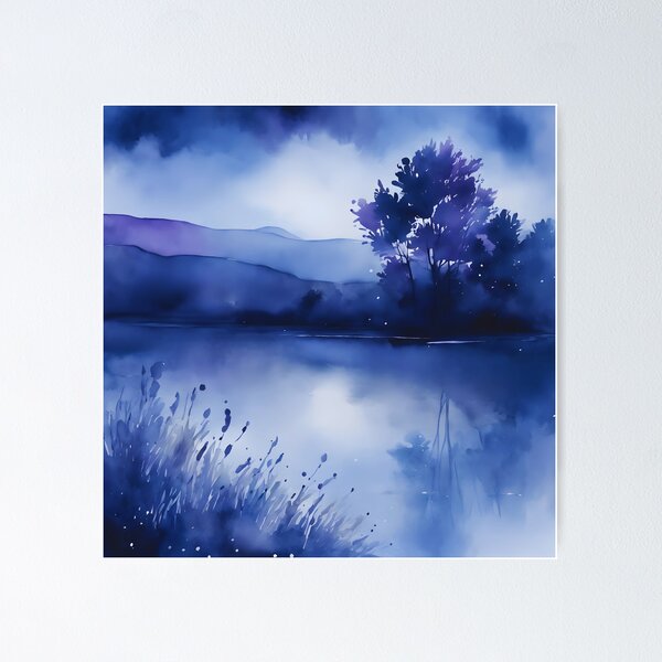 Item preview, Indigo Sky Serenity designed and sold by colorvisionart.