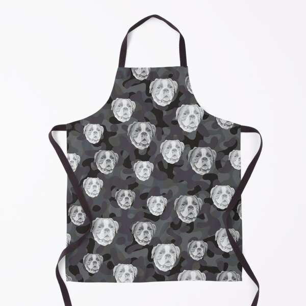 Item preview, Smiling Boxer Face And Camo Pattern Light-grey and Black designed and sold by DuFauna.