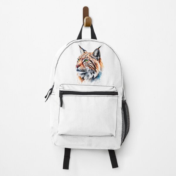 Item preview, Colorful Watercolor Bobcat Portrait: designed and sold by anyasevchenko.