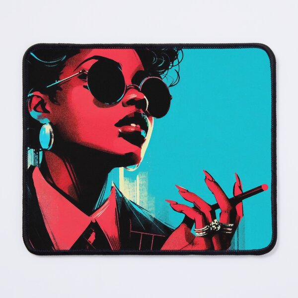 Item preview, Crime Mafia Woman [neo noir, red and cyan] designed and sold by RESToRAPTOR.