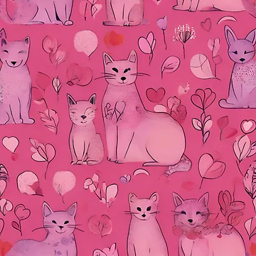Artwork thumbnail, Pink Animal Pattern by RiawsShop