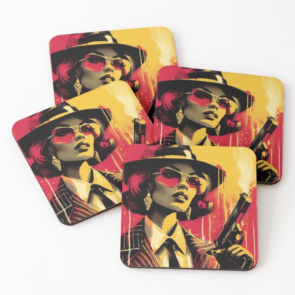 Item preview, Mafia Crime Woman [neo noir, red and yellow] designed and sold by RESToRAPTOR.
