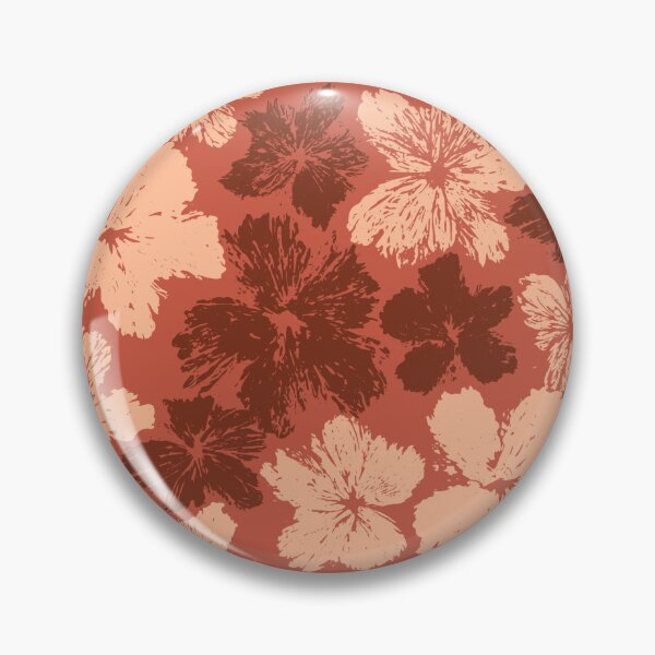 Item preview, Terracotta Peach Floral Pattern designed and sold by illidesign.