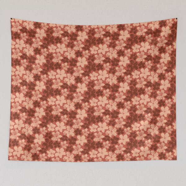 Item preview, Terracotta Peach Floral Pattern designed and sold by illidesign.