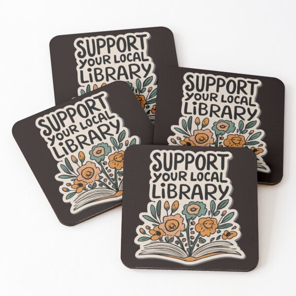 Item preview, Support Your Local Library Books Reading Librarian Floral Pages designed and sold by sadedream.