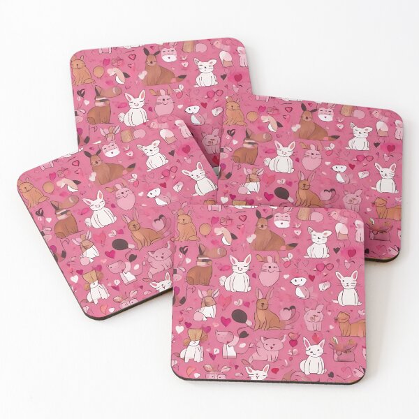 Item preview, Pink animals pattern designed and sold by RiawsShop.
