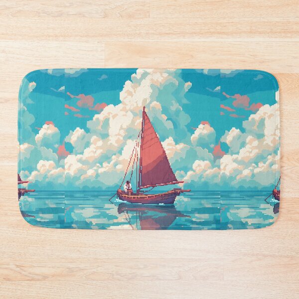 Item preview, Sunny day sailing, relaxing vibes- Pixel art designed and sold by octoboobs.