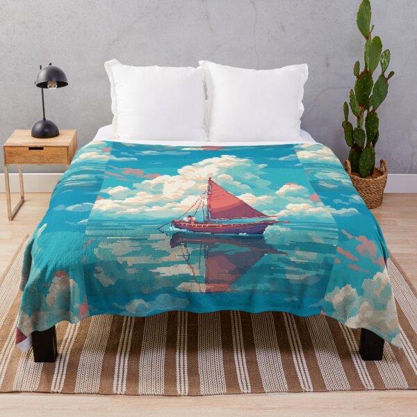 Item preview, Sunny day sailing, relaxing vibes- Pixel art designed and sold by octoboobs.