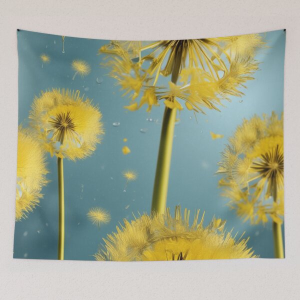 Item preview, yellow dandelion splash in water designed and sold by JangmiHorang.