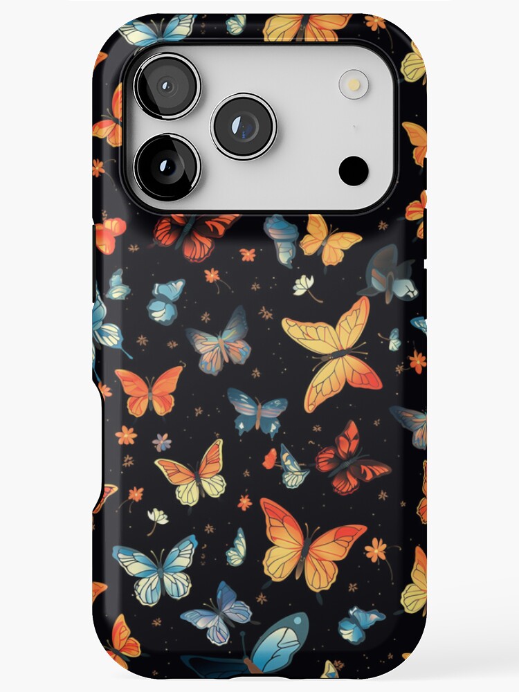 Thumbnail 1 of 4, iPhone Case, Colorful Butterflies Pattern designed and sold by CustomPrintHub.