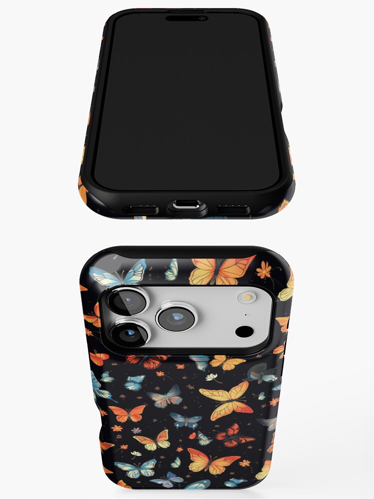 Thumbnail 3 of 4, iPhone Case, Colorful Butterflies Pattern designed and sold by CustomPrintHub.