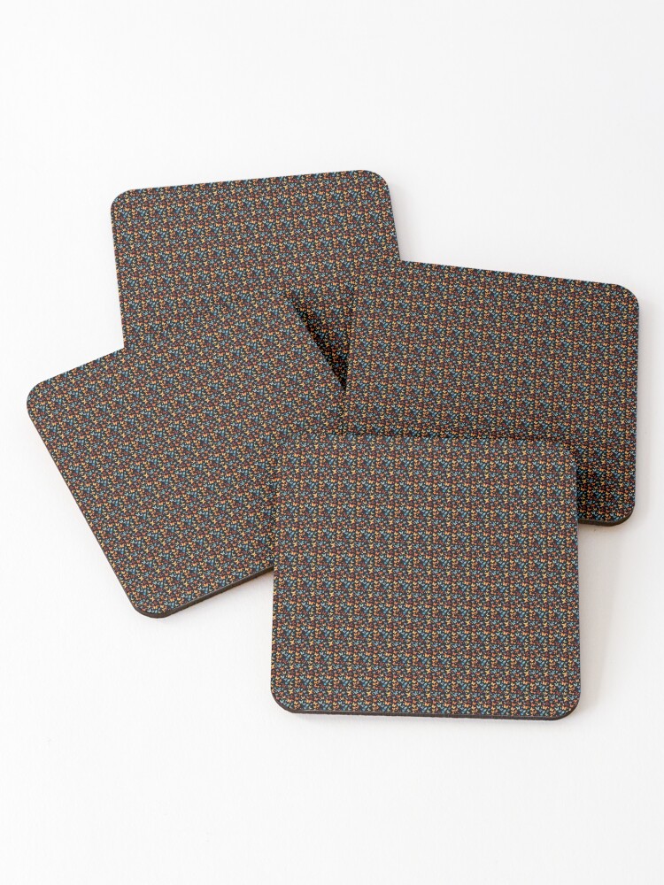 Thumbnail 1 of 5, Coasters (Set of 4), Colorful Butterflies Pattern designed and sold by CustomPrintHub.