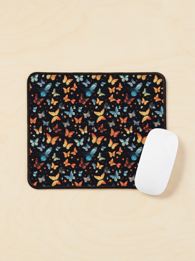 Thumbnail 1 of 5, Mouse Pad, Colorful Butterflies Pattern designed and sold by CustomPrintHub.