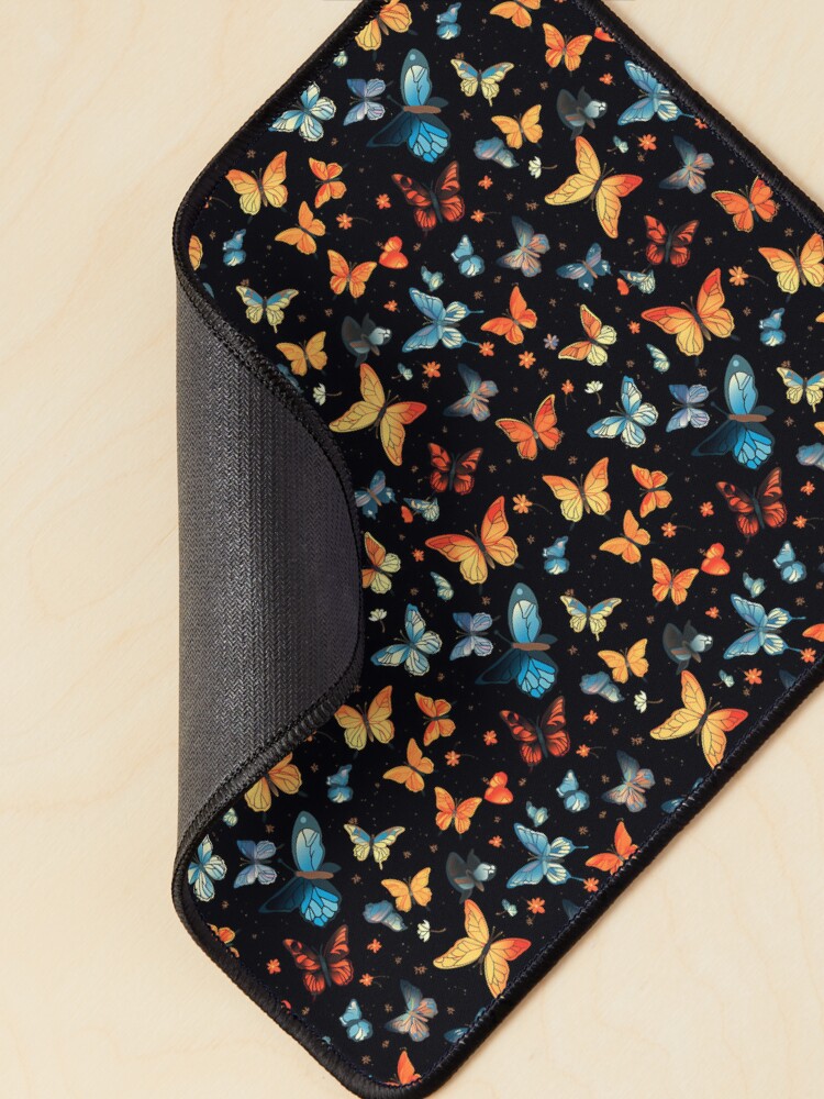 Thumbnail 2 of 5, Mouse Pad, Colorful Butterflies Pattern designed and sold by CustomPrintHub.