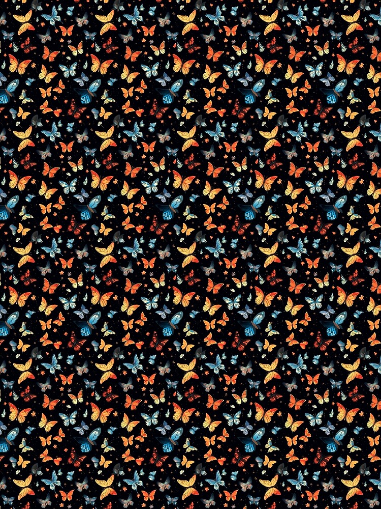 Thumbnail 3 of 3, Scarf, Colorful Butterflies Pattern designed and sold by CustomPrintHub.