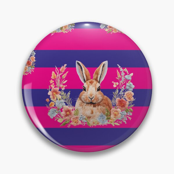 Item preview, Embroider bunny with flowers, happy Easter designed and sold by Mauswohn.