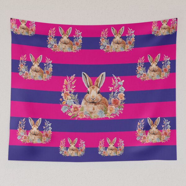 Item preview, Embroider bunny with flowers, happy Easter designed and sold by Mauswohn.