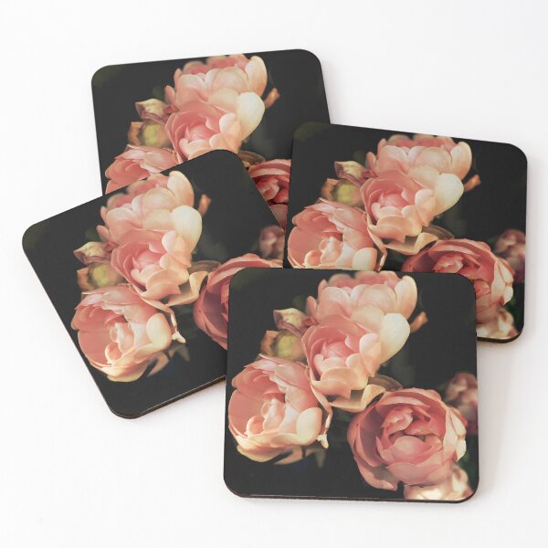 Item preview, Beautiful pink roses flowers on a black background designed and sold by by-jwp.