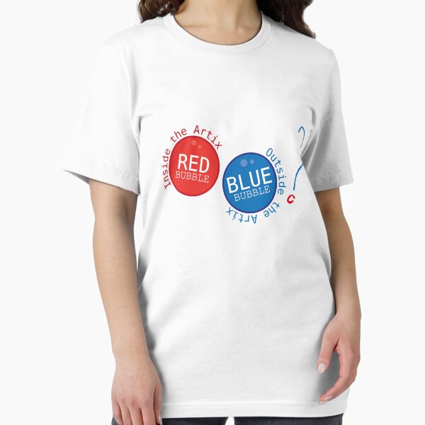 Red Blue Bubbles T-shirt essentiel