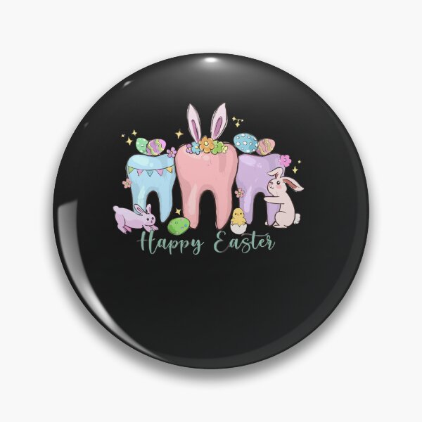 Item preview, Happy Easter Teeth Tooth Rabbit Ears Dental Dentist Eggs designed and sold by Pitchou07.