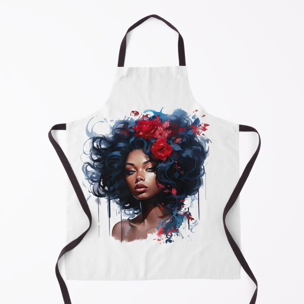 Item preview, Beautiful woman with red flowers designed and sold by MarvinLiba.