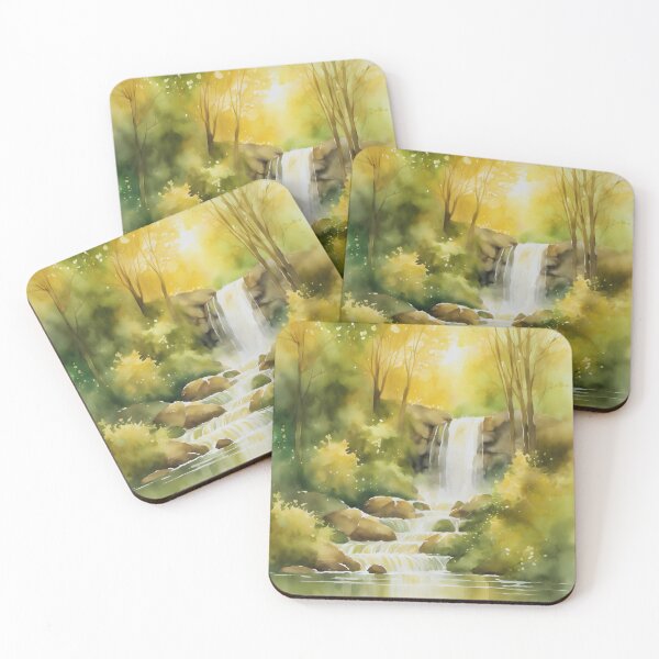Item preview, Golden Waterfall Elegance designed and sold by colorvisionart.