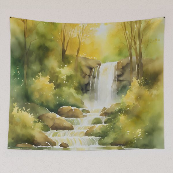Item preview, Golden Waterfall Elegance designed and sold by colorvisionart.