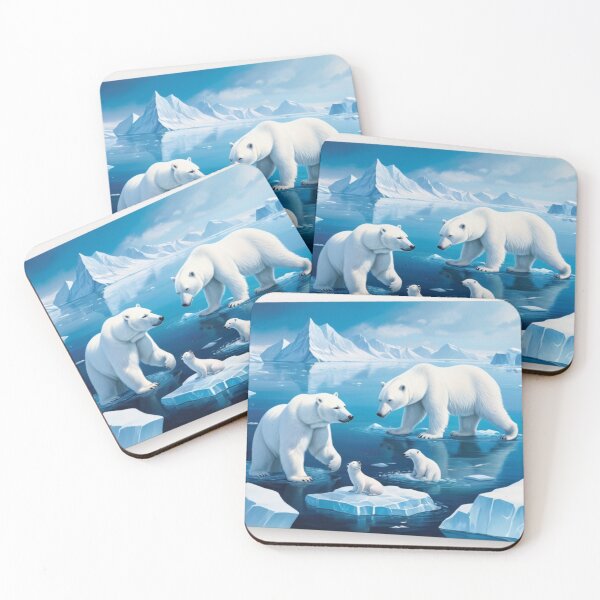Item preview, Majestic Polar Bears in a White Wonderland designed and sold by BaisaStudio.