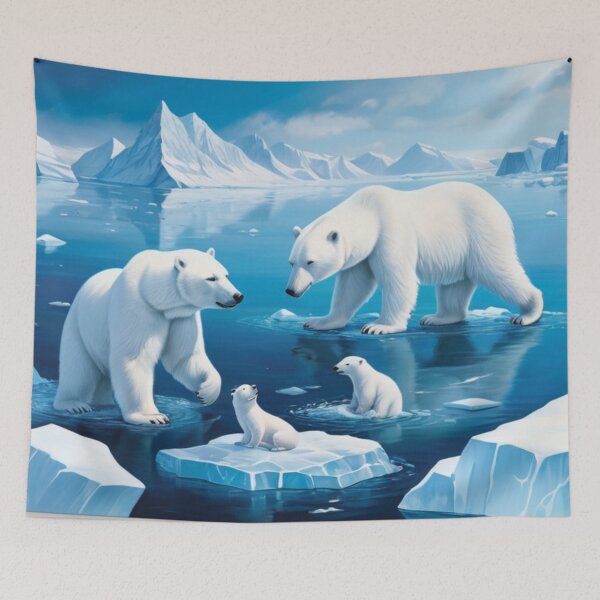 Item preview, Majestic Polar Bears in a White Wonderland designed and sold by BaisaStudio.