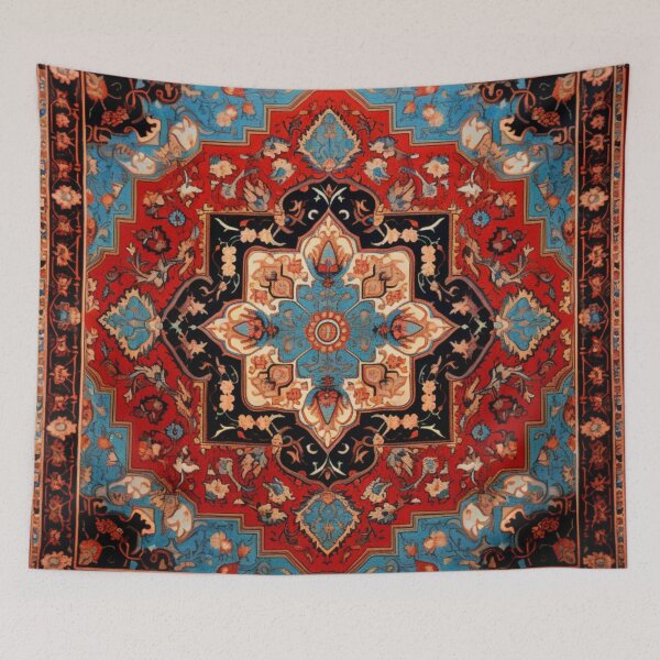 Item preview,  Antique Persian Rug Blue And Red designed and sold by GrinGalore.