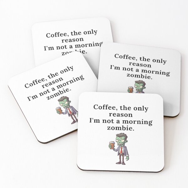 Item preview, Coffee The Only Reason I'm Not A Morning Zombie designed and sold by NicolasGlowArt.