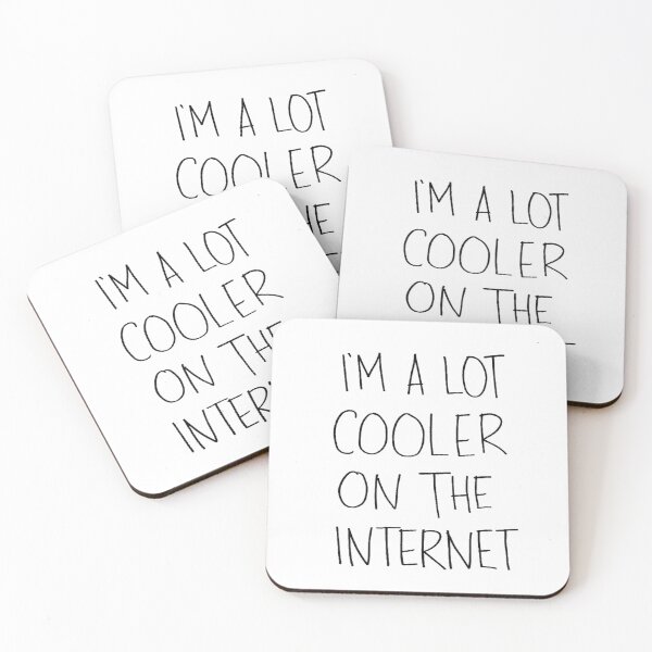 Item preview, I Am A Lot Cooler On The Internet T-shirt Design  designed and sold by The Happiness Market .