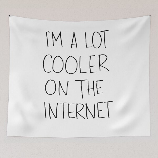 Item preview, I Am A Lot Cooler On The Internet T-shirt Design  designed and sold by The Happiness Market .