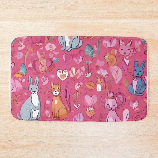 Item preview, Pink animals pattern designed and sold by RiawsShop.