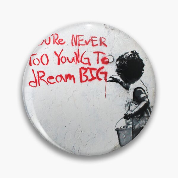 Item preview, Youre Never Too Young To Dream Big - Banksy Mural Street Art designed and sold by WE-ARE-BANKSY.