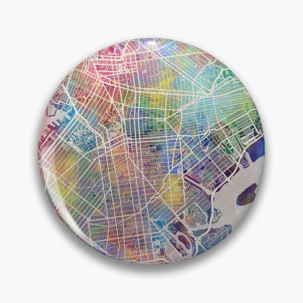 Artikelvorschau, Straßenkarte von Brooklyn, New York City entworfen und verkauft von ArtPrints.