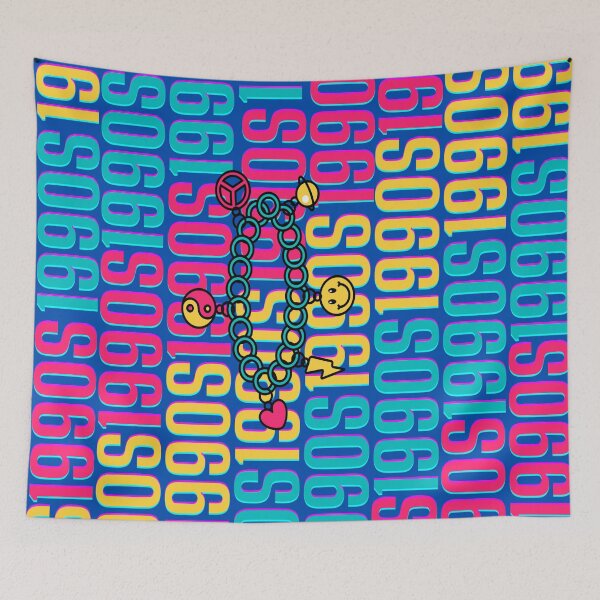 Item preview, 1990s retro design 23 - Dark Blue Background designed and sold by PunjabanJatti.
