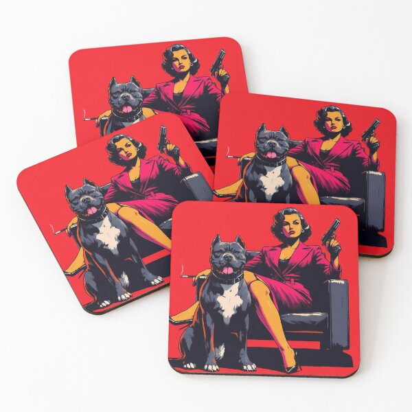 Item preview, Mafia Woman with Pit Bull [Noir, Crime] designed and sold by RESToRAPTOR.