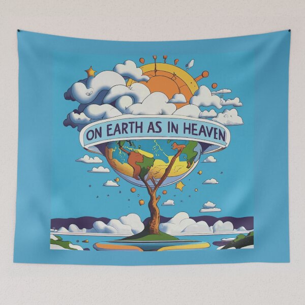 Item preview, Earth, Tree, Clouds -Mod 60's Style - On Earth as in Heaven designed and sold by Loving Nature Gifts.