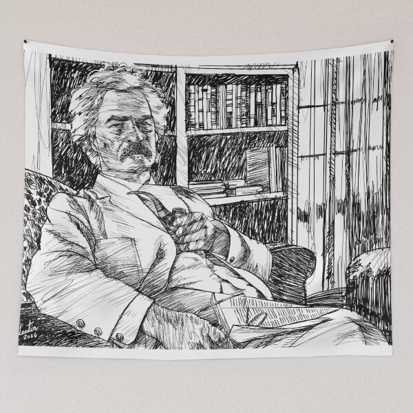 Item preview, MARK TWAIN - ink portrait .3 designed and sold by lautir.