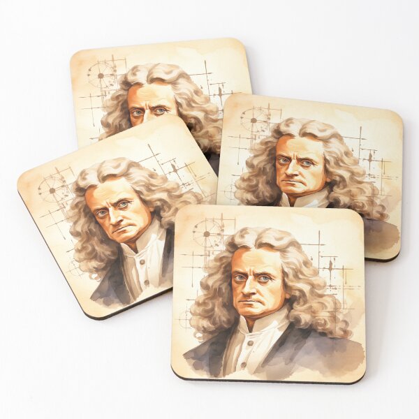 Item preview, Isaac Newton old painting designed and sold by WarmHeartedArt.