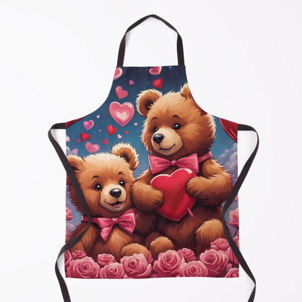 Item preview, Teddy celebrating Valentines day, randome floating love hearts designed and sold by Colin Bentham.