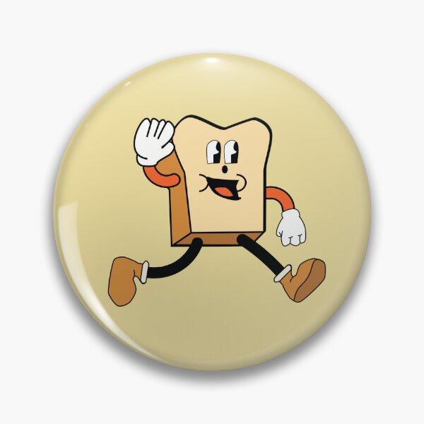 Item preview, Retro Bread Character Badge designed and sold by TheOneTrueDoggo.
