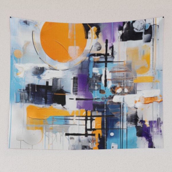 Item preview, Vibrant Modern Art Bold Abstract Eccentric geometric Design  designed and sold by NortonArt.