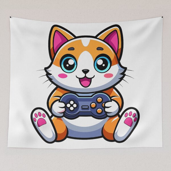 Item preview, gamer cat designed and sold by Arextr.