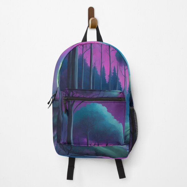 Item preview, Moonlit Forest - Glowing Trees Surreal Art Print designed and sold by JM-ESTONIA.