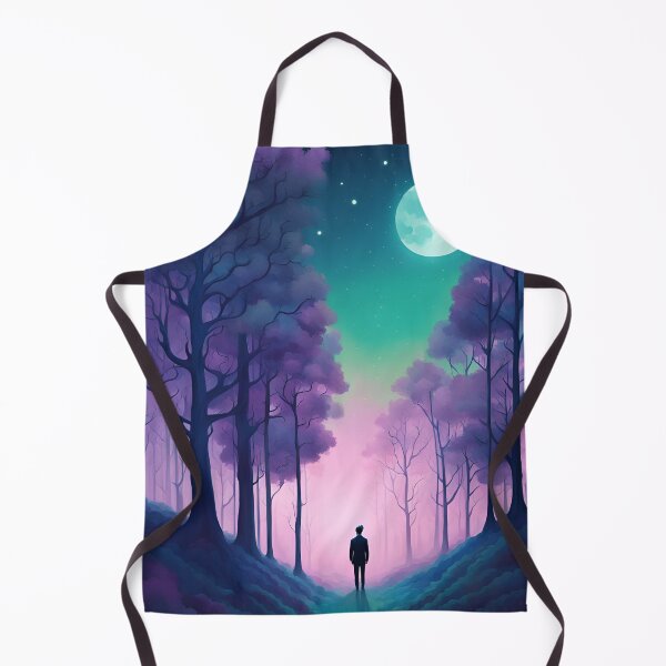 Item preview,  Surreal Moonlit Forest - Glowing Trees Canvas Print designed and sold by JM-ESTONIA.
