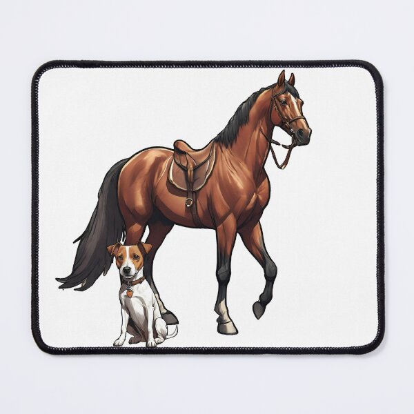 Item preview, Bay Horse and Jack Russel Terrier Dog designed and sold by GoodyPaws.